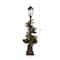 5ft. Pre-Lit LED Holiday Decorated Lamp Post With Greenery & Ornaments
